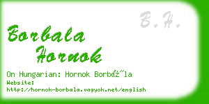 borbala hornok business card